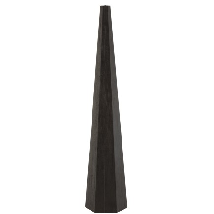 Pie de lámpara octogonal de madera negra 30x30x141 cm