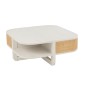 Table basse avec rangements gamme milo en bois blanc 85x85x36 cm