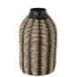 Vase rotin en bois noir 32x32x56 cm