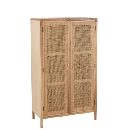 Armoire 2 portes en Bois Naturel 80x40x140cm