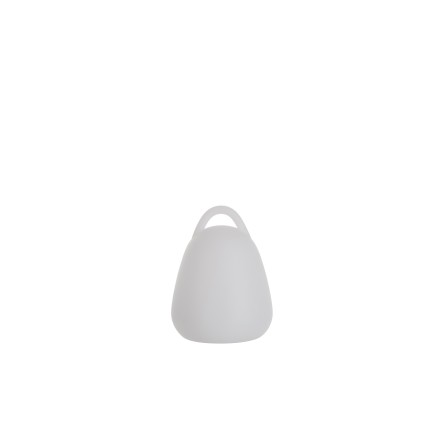 Lampe LED exterieur transportable en plastique blanc 19x19x24 cm