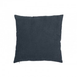 Coussin carré en velours gris bleu 45x45cm