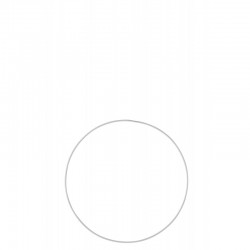 Objet déco cercle sur pied blanc en métal blanc 60x1x60 cm