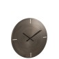 Horloge ronde en métal gris 77x4x77 cm