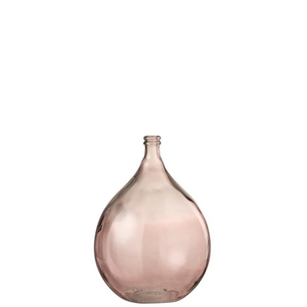 Vase dame jeanne en verre Saumon 40x40x56 cm