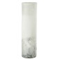 Vase cylindrique en verre blanc 11x11x40 cm