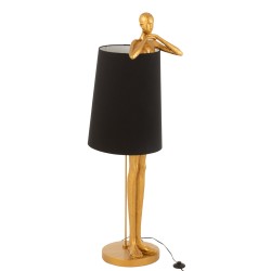 Lampe homme en résine doré 45x43x140 cm