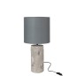 Lampe avec abat-jour en céramique gris 29x29x59 cm