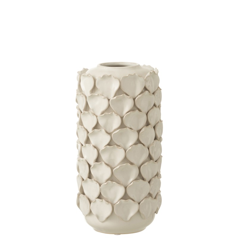 Vase Cylindrique En C Ramique Blanc X X Cm