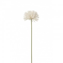 Decoración floral de plástico blanco de 10x9x59 cm