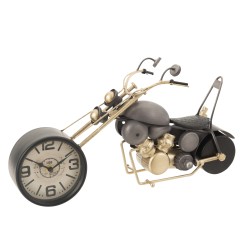 Horloge en métal moto en métal gris 13x47x20 cm