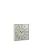 Horloge carré chiffre romains en verre argent 60x7x60 cm