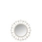 Miroir rond en bois blanc 60x3x60 cm