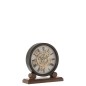 Reloj dorado con engranaje decorativo de madera 35x13x35 cm