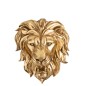 TETE DE LION SUSPENDUE RESINE OR