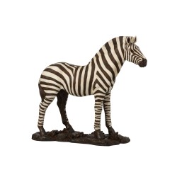 Zebra in resina bianca 53x18x48 cm