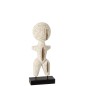 Personnage primitif en bois blanc L14*l6*H40cm