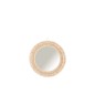 Miroir rond en bois rose 52x52x3 cm