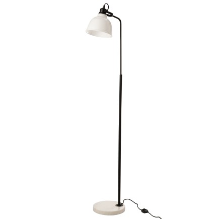 Lampada da terra in acciaio nero e bianco L41 * L29 * H156cm