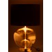 Lampe transparente en verre transparent avec abat-jour noir 30x30x46cm