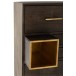 Meuble sur pied 3 portes et 2 tiroirs en bois marron 98x39x153 cm