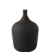 Vase dame jeanne en verre noir 38x38x56 cm