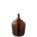 Vase dame jeanne en verre marron 35x35x56 cm