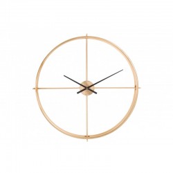 Reloj redondo de metal marrón de 80x80x9 cm