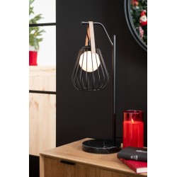 Lampe de table en métal noir 28x20x63.5 cm