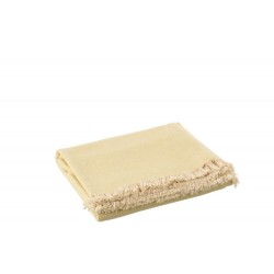 Plaid irregular algodón amarillo/beis 172x130 cm