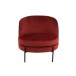 Sillón redondo de madera roja de 71x67x66 cm