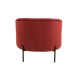 Sillón redondo de madera roja de 71x67x66 cm