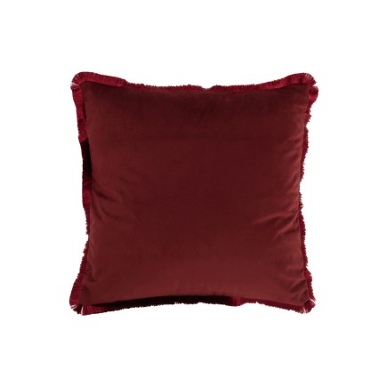 Coussin carré en polyester rouge 42x42cm