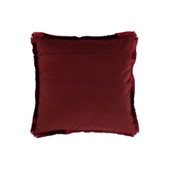 Coussin carré en polyester rouge 42x42cm