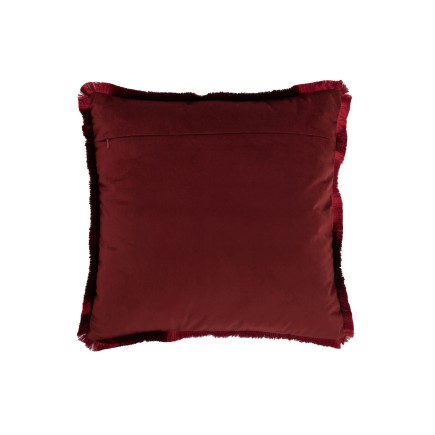 Coussin carré en polyester rouge 42x42cm