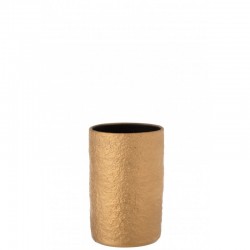 Jarrón gatsby cerámica oro Alt. 22 cm