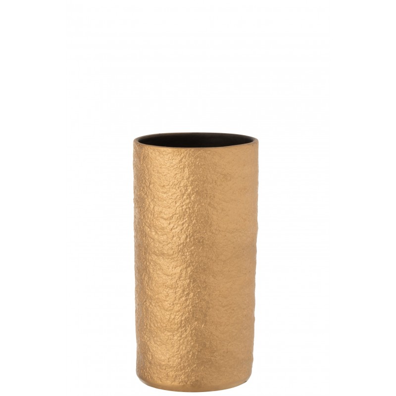 Jarrón gatsby cerámica oro Alt. 30 cm
