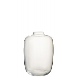 Vase en verre transparent 25x25x35 cm