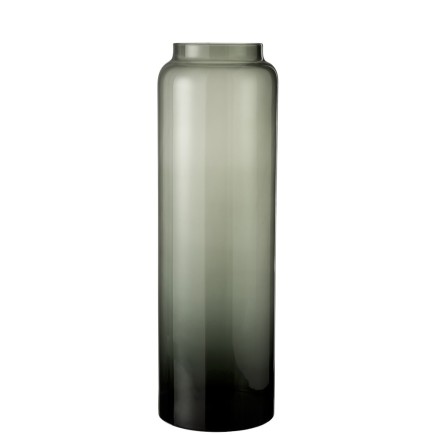 Vase droit en verre gris 19x19x60 cm