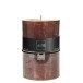 Bougie cylindrique 120H en Paraffine marron 10x10x15 cm