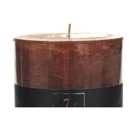 Bougie cylindrique 120H en Paraffine marron 10x10x15 cm