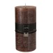 Bougie cylindrique 140H en Paraffine marron 10x10x20 cm