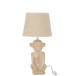 Lampe singe avec abat-jour en ciment beige 22x22x46 cm