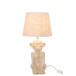 Lampe singe avec abat-jour en ciment beige 22x22x46 cm