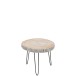 Table basse ronde en bois gris 47x42x40 cm