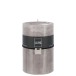 Bougie cylindrique 120H en Paraffine gris 10x10x15 cm