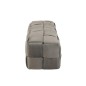 Pouf 3 places en textile gris 120x42x38 cm