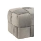 Pouf 3 places en textile gris 120x42x38 cm