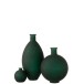 Vase ovale en verre vert 28x28x58 cm