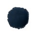 Coussin rond en coton bleu 47x47cm